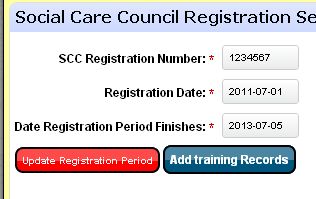 Complete SCC Registration details